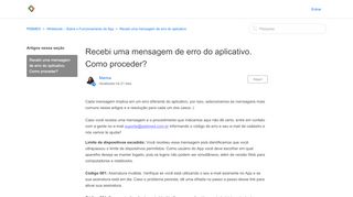 
                            3. Recebi uma mensagem de erro do aplicativo ... - pebmed - Zendesk