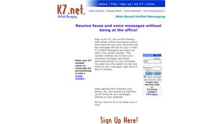 
                            2. Receive faxes and voice messages without being at the office! - K7.net