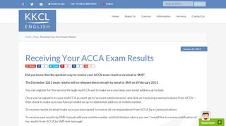 
                            12. Receiving Your ACCA Exam Results - KKCL English