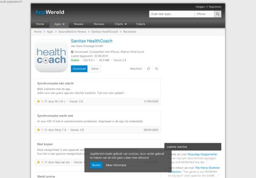 
                            5. Recensies: Sanitas HealthCoach - AppWereld