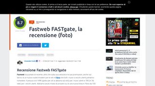 
                            8. Recensione Fastweb FASTgate: il miglior router di un operatore (e ...