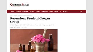 
                            5. Recensione Prodotti Chogan Group - Quotidianpost