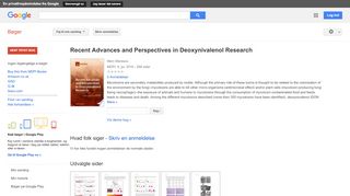 
                            10. Recent Advances and Perspectives in Deoxynivalenol Research