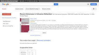 
                            12. Recent Advances in Intrusion Detection: 8th International Symposium, ...