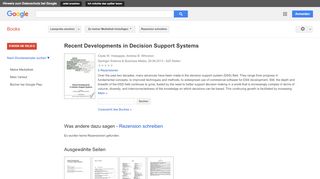 
                            7. Recent Developments in Decision Support Systems