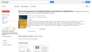 
                            5. Recent Developments in Intelligent Systems and Interactive ...
