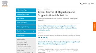 
                            4. Recent Journal of Magnetism and Magnetic Materials Articles - Elsevier