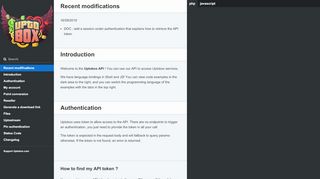 
                            5. Recent modifications – API Reference - UptoBox