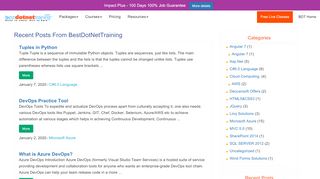 
                            8. Recent Posts From BestDotNetTraining -