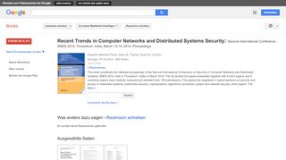 
                            9. Recent Trends in Computer Networks and Distributed Systems Security: ...