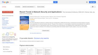 
                            8. Recent Trends in Network Security and Applications: Third ... - Resultado da Pesquisa de livros Google