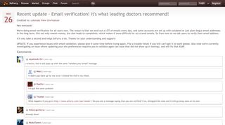 
                            7. Recent update - Email verification! It's what leading doctors ... - SoFurry