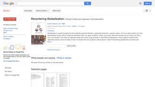 
                            8. Recentering Globalization: Popular Culture and Japanese ...