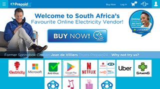 
                            10. Recharge electricity and airtime online South Africa Prepaid24