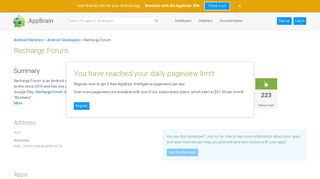 
                            10. Recharge Forum - Android developer info on AppBrain - AppBrain.com