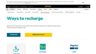 
                            12. Recharge Options - Prepaid Mobile - Optus