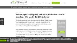 
                            13. Rechnungen an Dropbox, Evernote und Co schicken | Billomat