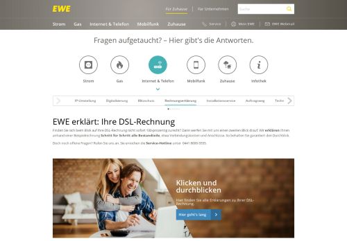 
                            5. Rechnungserklärung Telekommunikation von EWE - Service