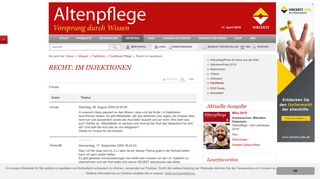 
                            10. Recht: im Injektionen / Fachforum Pflege / Fachforen / Infopool ...