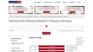 
                            12. Rechtsanwalt Ordnungswidrigkeit in Freiburg im Breisgau