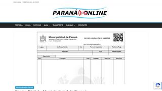 
                            4. ▷ Recibo Digital - Municipalidad de Paraná - Paraná Online