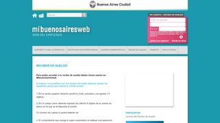 
                            6. Recibos de sueldo | Mi Buenos Aires Web