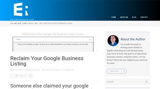 
                            12. Reclaim Your Google Business Listing - Eric Rohrback