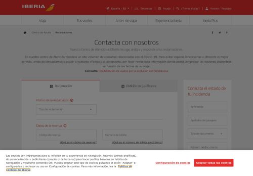 
                            9. Reclamaciones sobre el servicio - Iberia