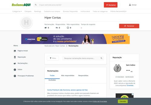 
                            3. Reclamações sobre login-senha para Hiper Contas - Reclame Aqui