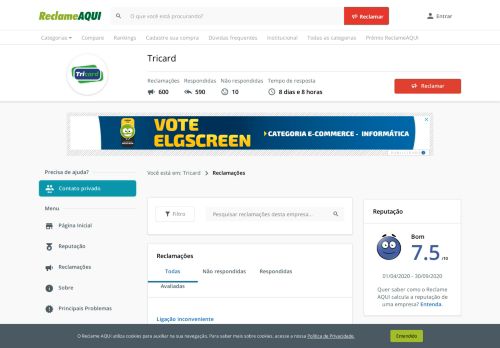 
                            8. Reclamações sobre login-senha para Tricard - Reclame Aqui