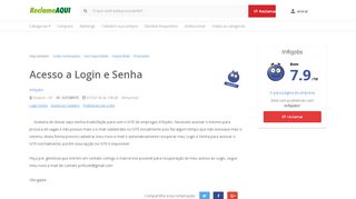 
                            6. Reclame Aqui - Infojobs - Acesso a Login e Senha