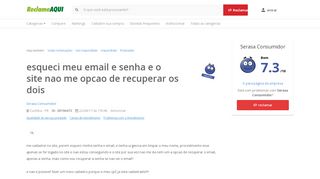 
                            4. Reclame Aqui - Serasa Consumidor - esqueci meu email e senha e o ...