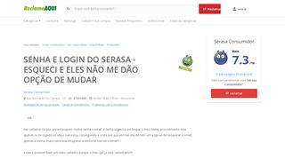 
                            7. Reclame Aqui - Serasa Consumidor - SENHA E LOGIN DO SERASA ...