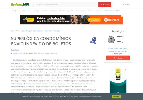 
                            12. Reclame Aqui - Superlogica - SUPERLÓGICA CONDOMÍNIOS ...