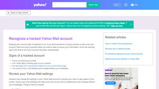 
                            4. Recognize a hacked Yahoo Mail account | Yahoo Help - ...
