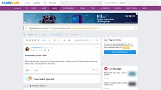 
                            3. Recommend private server | KASKUS