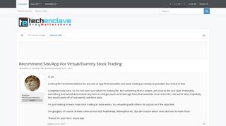 
                            8. Recommend Site/App For Virtual/Dummy Stock Trading | TechEnclave ...
