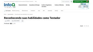 
                            9. Reconhecendo suas habilidades como Testador - InfoQ