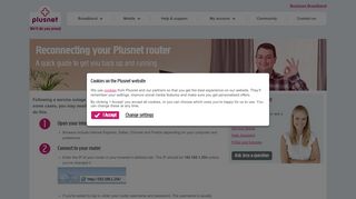 
                            8. Reconnect your router | Plusnet