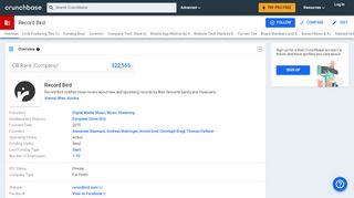 
                            10. Record Bird | Crunchbase