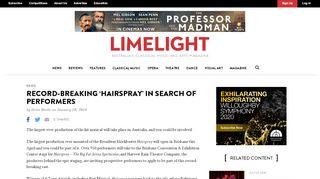 
                            8. Record-breaking 'Hairspray' in search of performers - Limelight