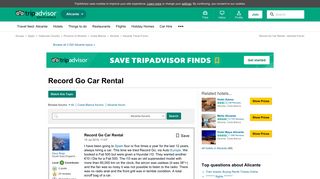 
                            2. Record Go Car Rental - Alicante Message Board - TripAdvisor