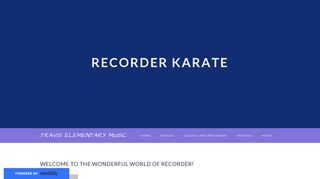 
                            5. Recorder Karate - TRAVIS ELEMENTARY MUSIC