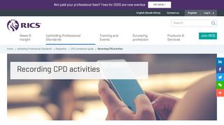 
                            2. Recording CPD activities - RICS