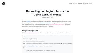 
                            5. Recording last login information using Laravel events ...