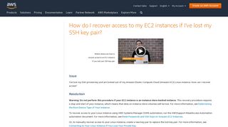 
                            12. Recover Access to EC2 Instances After Losing SSH Key Pair