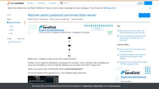 
                            9. Recover admin password and email Odoo server - Stack Overflow