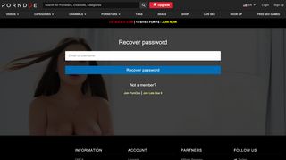 
                            9. Recover password - PornDoe