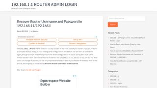 
                            9. Recover Router Username and Password in 192.168.11/192.168.II ...
