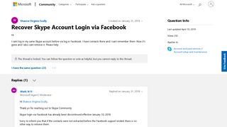 
                            11. Recover Skype Account Login via Facebook - Microsoft Community